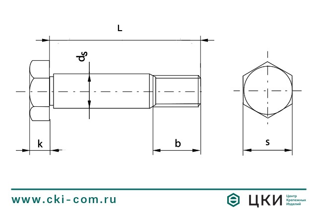 Болт DIN 610 чертёж ГК ЦКИ