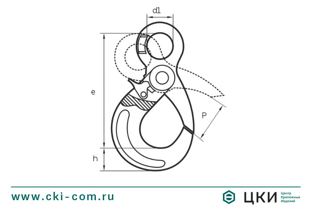 Крюк с принудительным закрыванием VK класс Т8