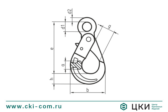 Крюк с принудительным закрыванием VK класс Т12
