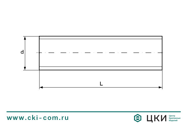 Шпилька DIN 975 (DIN 976) чертёж