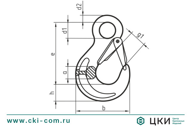 Крюк грузоподъемный SK чертеж