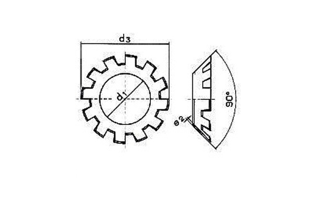 Шайба стопорная зубчатая DIN 6797