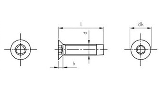 Винт DIN 7500 M TORX резьбовыдавливающий