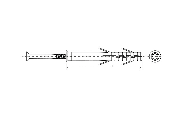 Дюбель KAT N TORX