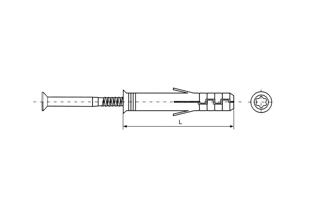 Дюбель KAT TORX